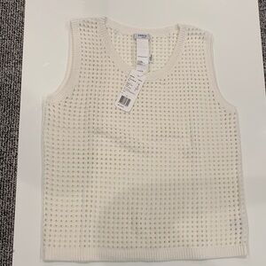 AKRIS Cream Knit Sleeveless Sweater Tank. Size 10